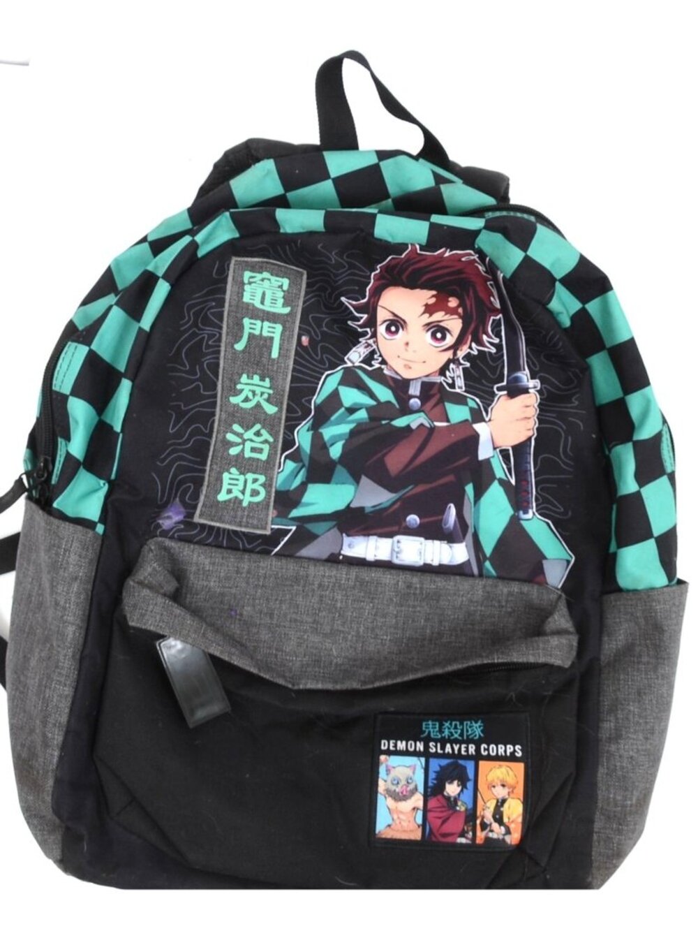 Demon Slayer Kimetsu No Yaiba Tanjiro Backpack Laptop Case Full Size School Bag